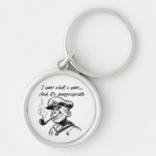 I Yam What I Yam Sweet Potato Thanksgiving Sloth Keychain