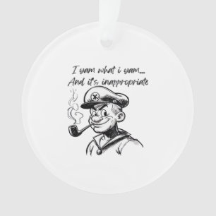 I Yam What I Yam Sweet Potato Thanksgiving Sloth Ornament