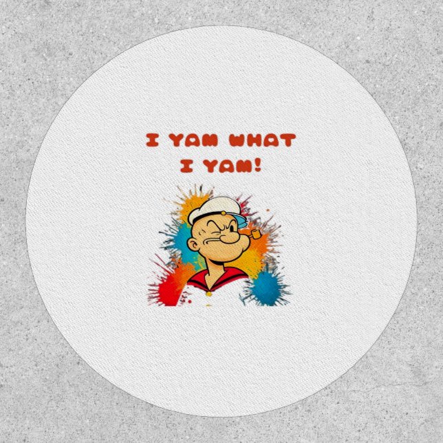 I Yam What I Yam Sweet Potato Thanksgiving Sloth Patch (Front)