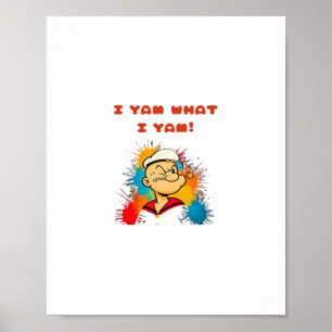 I Yam What I Yam Sweet Potato Thanksgiving Sloth Poster