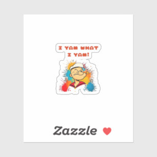 I Yam What I Yam Sweet Potato Thanksgiving Sloth Sticker