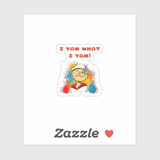 I Yam What I Yam Sweet Potato Thanksgiving Sloth Sticker (Sheet)