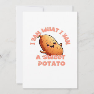 I Yam What I Yam Sweet Potato Warm Cozy Tone Holiday Card