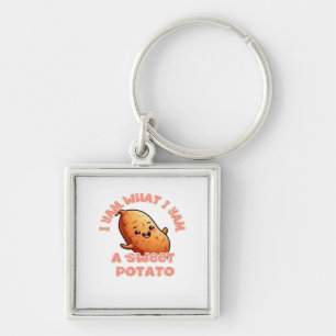 I Yam What I Yam Sweet Potato Warm Cozy Tone Keychain