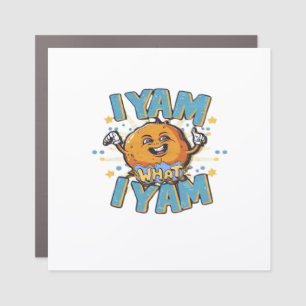 I Yam What I Yam Thanksgiving Cozy Vibe Car Magnet