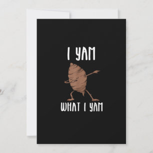 I Yam What I Yam Trendy Basic Holiday Card