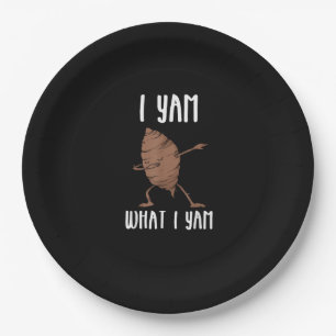 I Yam What I Yam Trendy Basic Paper Plates
