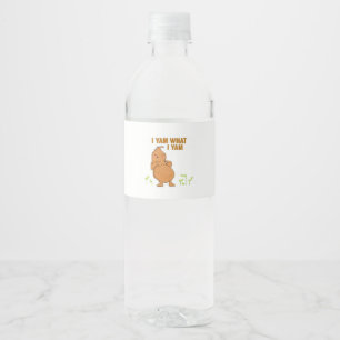 I Yam What I Yam Trendy Basic Water Bottle Label