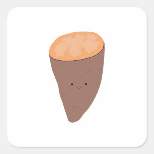 I Yam What I Yam Trendy Quote Vibe Square Sticker