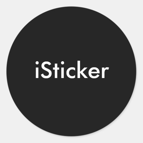 iyour name here classic round sticker