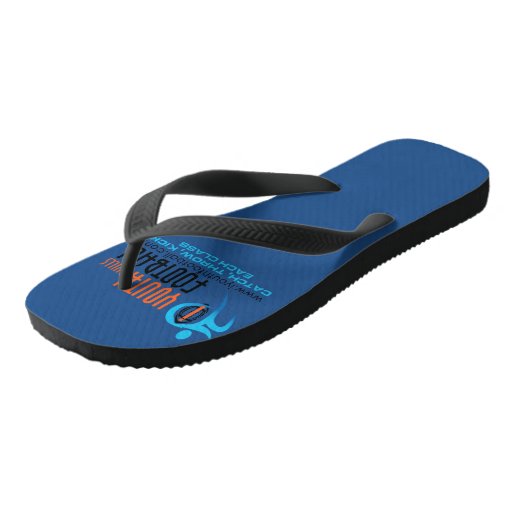 I Youth Football Flip Flops | Zazzle