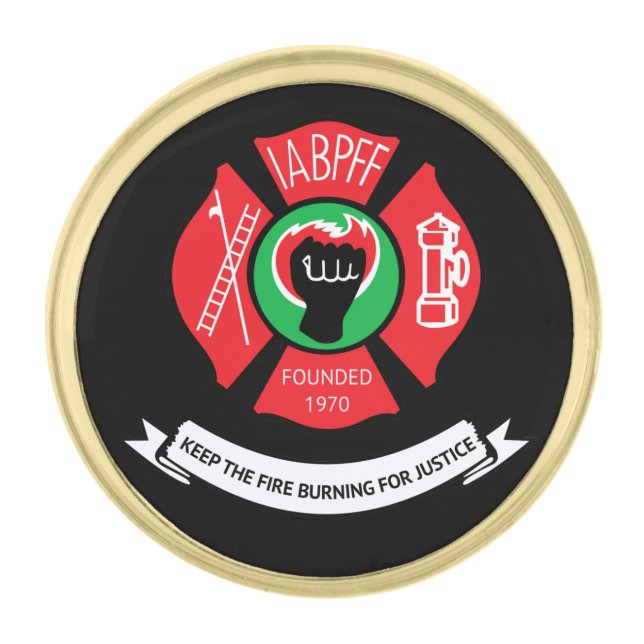 IABPFF GOLD FINISH LAPEL PIN (Front)