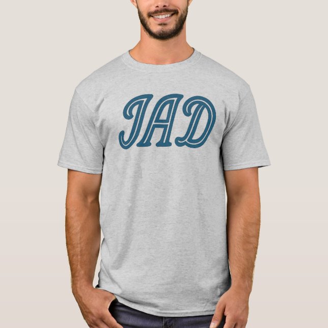IAD Washington Dulles Airport Code – Aviation Gift T-Shirt (Front)