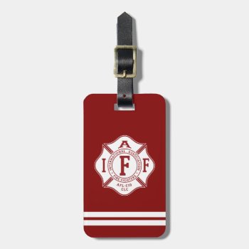 Iaff / Firefighter Maltese Cross Luggage Tag by TheFireStation at Zazzle