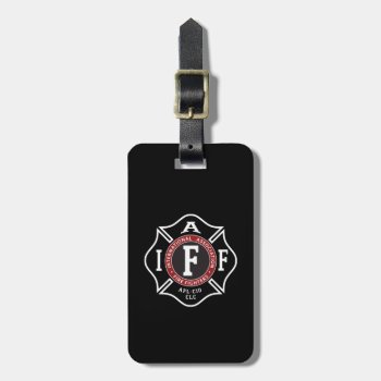 Iaff / Firefighter Maltese Cross Luggage Tag by TheFireStation at Zazzle