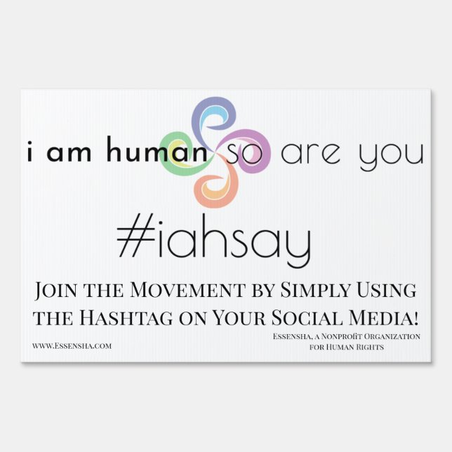 #iahsay Yard Sign, Human Rights Represent Sign (Front)