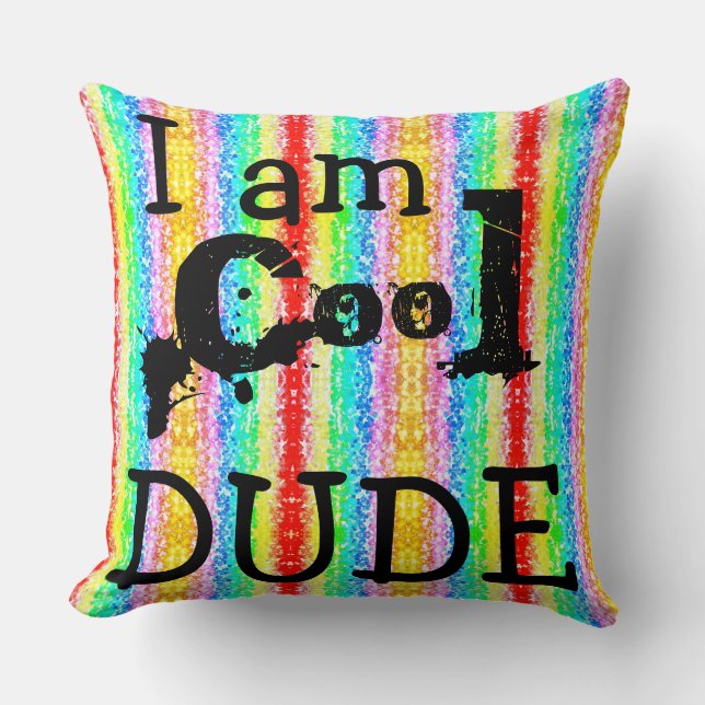 Iam a cool nerd T-Shirt Throw Pillow (Front)