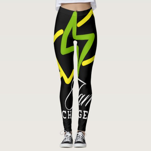 Iam Charged Partywear  Positive Electric Vibes  Leggings