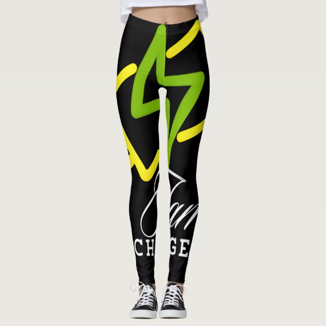 Iam Charged Partywear – Positive Electric Vibes  Leggings (Front)