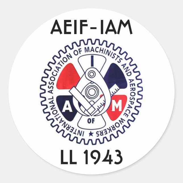 iam logo, AEIF-IAM, LL 1943 Classic Round Sticker (Front)