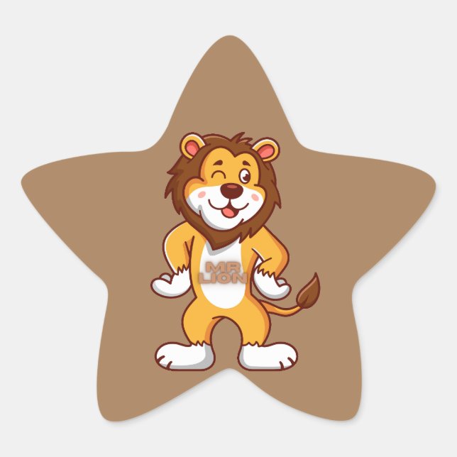 iam mr lion  star sticker (Front)