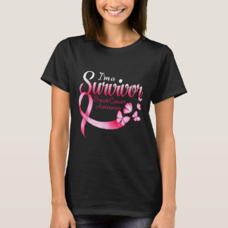 I'am Survivor Breast Cancer Awareness With Pink Ri T-Shirt