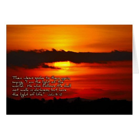 IamtheLightoftheworldZazzle Cards (Front Horizontal)