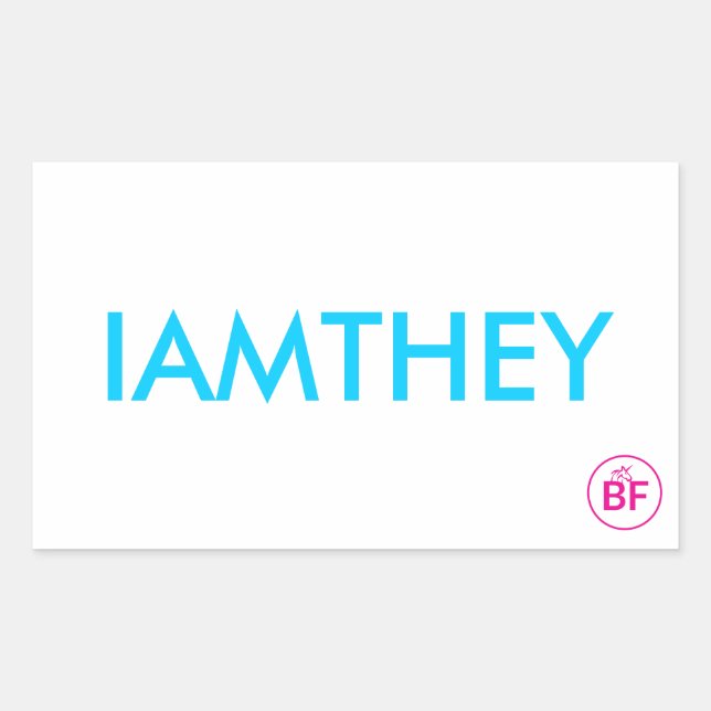 IAMTHEY Card Rectangular Sticker (Front)