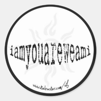 iamyouareweami (round) classic round sticker