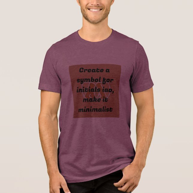  "IAO Minimalist Monogram" Tri-Blend Shirt (Front)