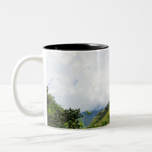 iao needle state monument in maui hawaii Two_Tone coffee mug