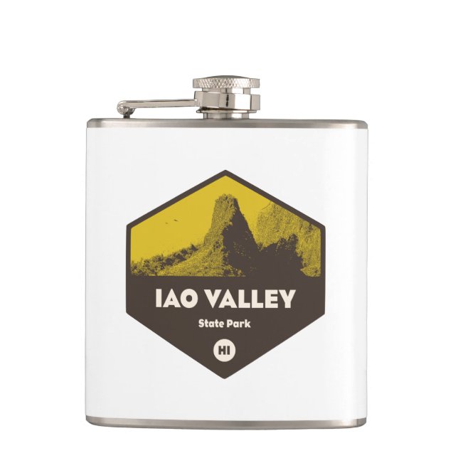 Iao Valley State Park Hawaii Flask (Front)