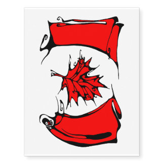 IB Canadian Flag Temporary Tattoo