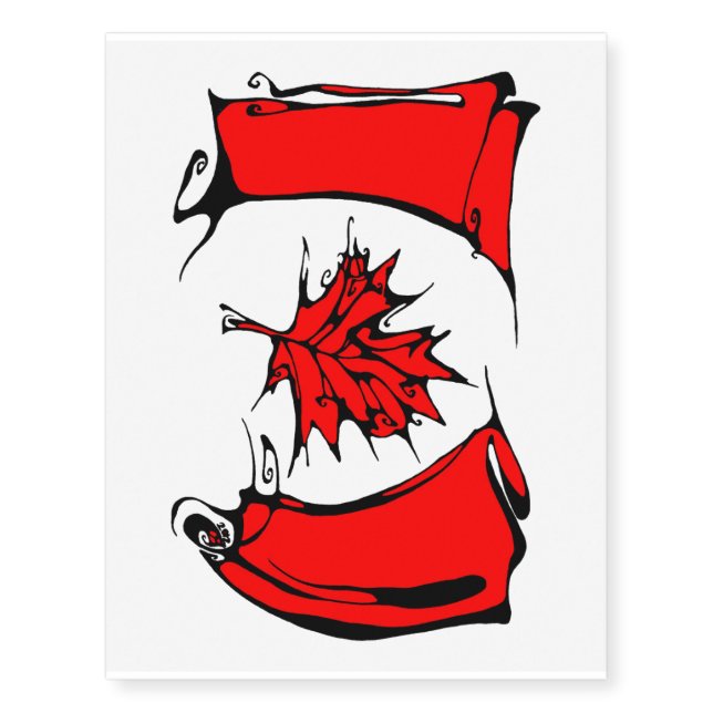 IB Canadian Flag Temporary Tattoo (Front)