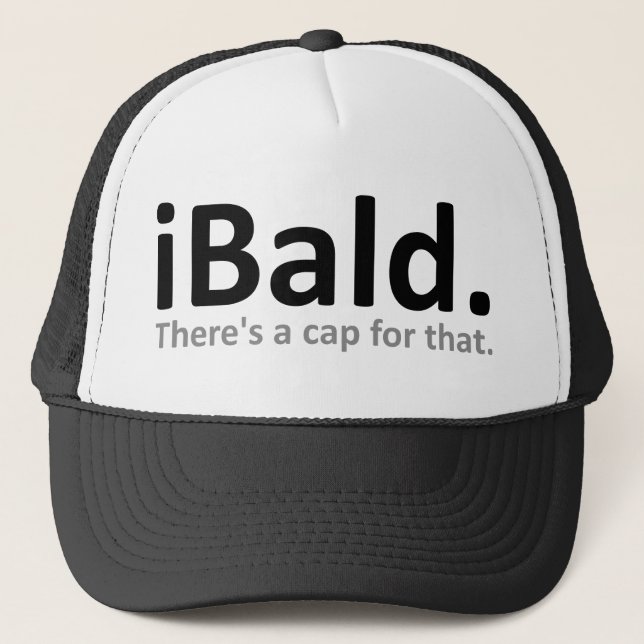 iBald Funny Baseball Cap Hat (Front)