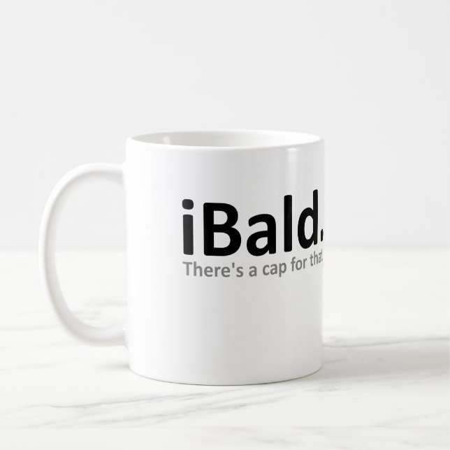 iBald Funny Mug Cup Humor (Left)