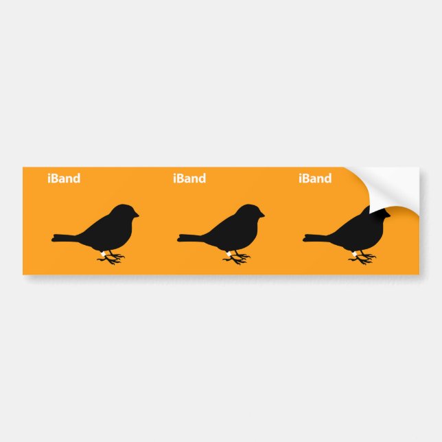 iBand Orange Bumper Sticker (Front)