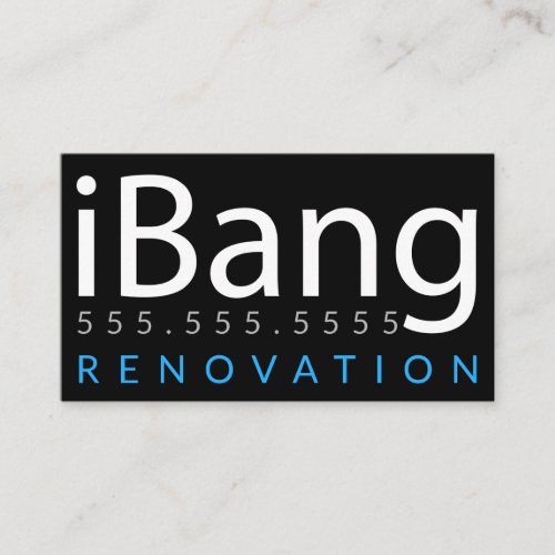 iBang Construction Roofing Renovation Business Business Card