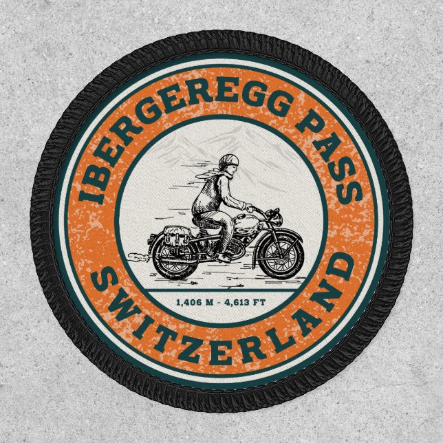 Ibergeregg Pass swiss–alps motorcycle tour Patch (Front)