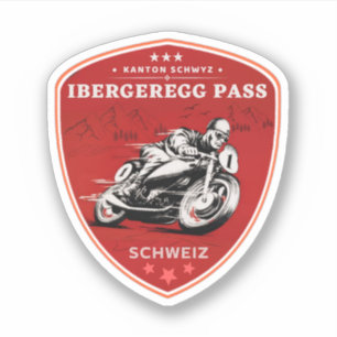 Ibergeregg Pass swiss–alps motorcycle tour Sticker
