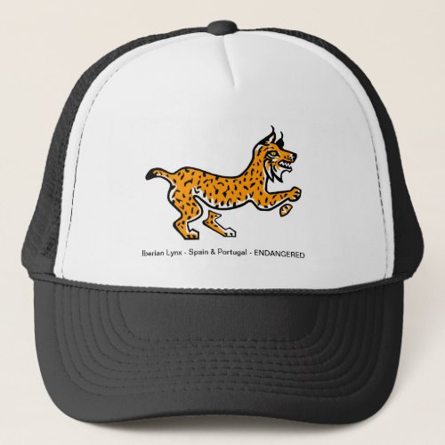Iberian LYNX _ Endangered animal _ Trucker Hat