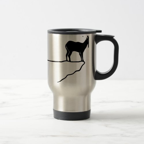ibex capricorn steinbock mountain goat sheep climb travel mug