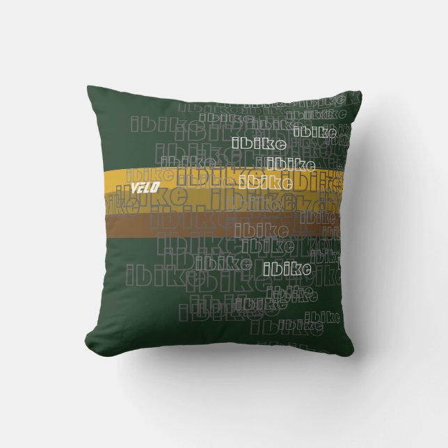 ibike . a cool bike inspired throw pillow (Front)