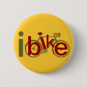 ibike / love cycling pinback button