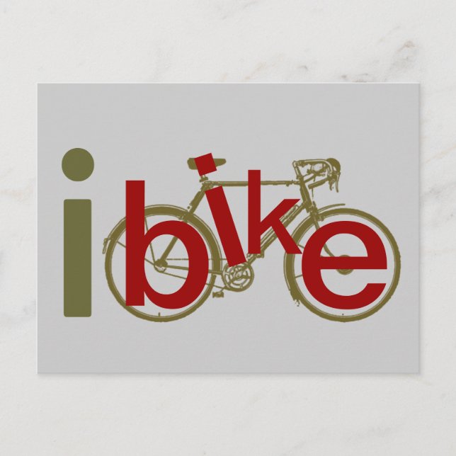ibike ~ love cycling postcard (Front)