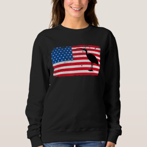 Ibis American Flag  Patriotic Day 4th July Us Flag Sweatshirt