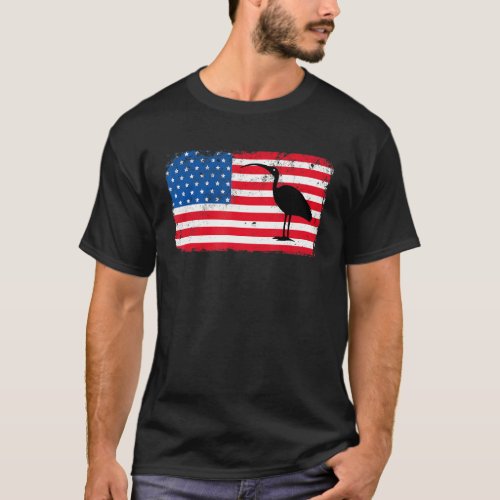 Ibis American Flag  Patriotic Day 4th July Us Flag T_Shirt