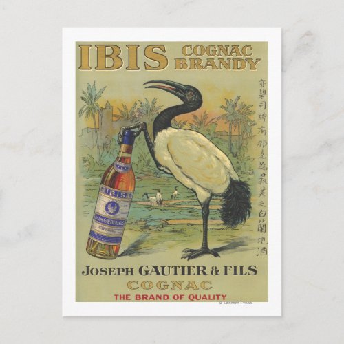 Ibis Cognac _ Joseph Gautier  Fils Promo Postcard