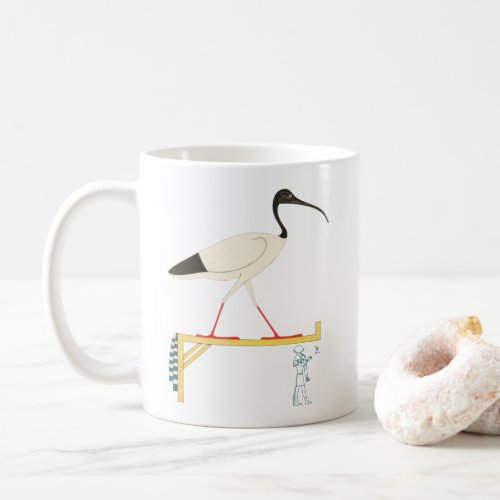 Ibis Illustration  Thoth Hieroglyphic Coffee Mug