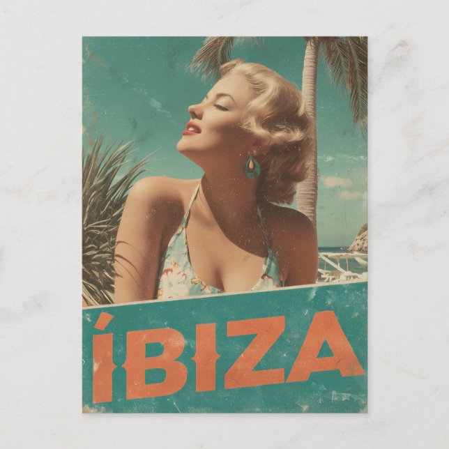 Ibiza 50s vintage postcard (Front)